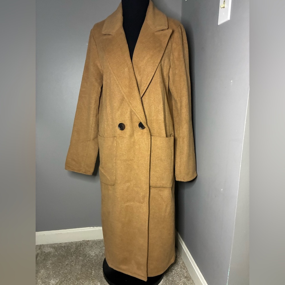Nordstrom Camel Double-Breasted Women’s Trench Coat